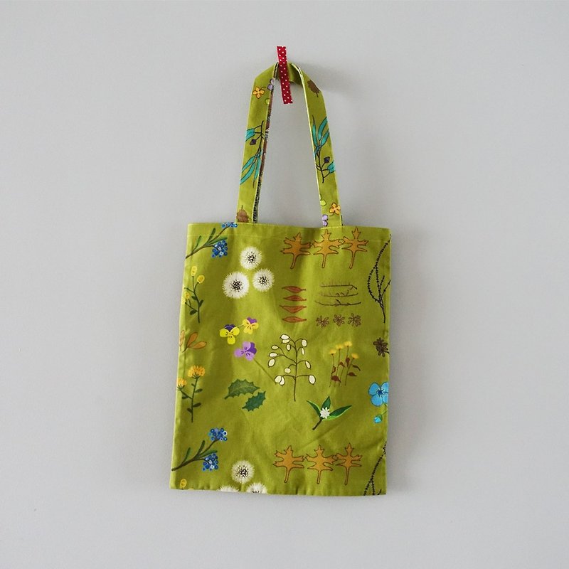 Flowers and plants hand-painted pattern environmental protection cloth bag - Messenger Bags & Sling Bags - Cotton & Hemp 