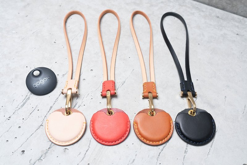 gogoro key case/ gogoro leather case-KEY CASE NO.03 gogoro key ring - Other - Genuine Leather Orange