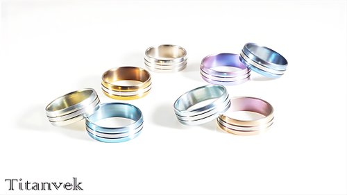 Titanvek チタンリング ツートン ギャラクシー 7mm - ショップ