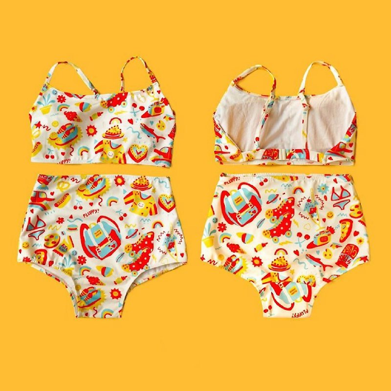 SWIMWEAR SUMMER PATTERN // TWO PIECES - Other - Other Materials White