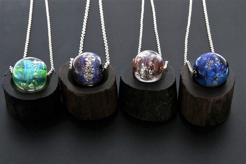 🐱 hair の child 🐶 - meow star - Wang Xing people - round ball - custom bony beads necklace * pet ashes glass beads - สร้อยคอ - แก้ว หลากหลายสี