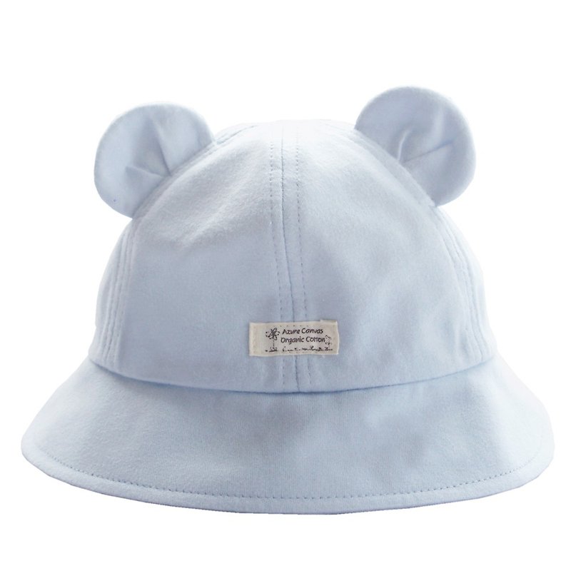 Organic Cotton Babies Bucket Hat-Light Blue - หมวกเด็ก - ผ้าฝ้าย/ผ้าลินิน 