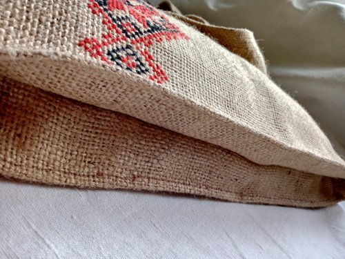 ウクライナ刺繍 ウクライナ民族刺繍 バケットバッグ 刺繍のコットントートバッグ【生命の樹】 | ウクライナ雑貨店VINOK