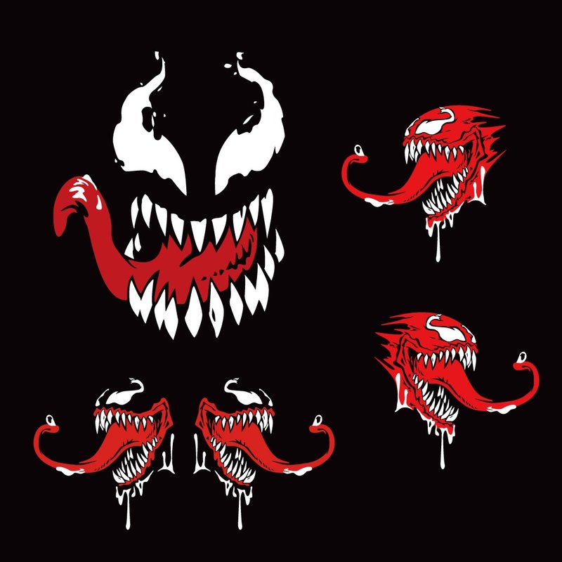 猛毒 血蜘蛛 猛毒貼 VENOM 反光貼紙 車貼 防水貼紙 機車貼紙 - 貼紙 - 防水材質 