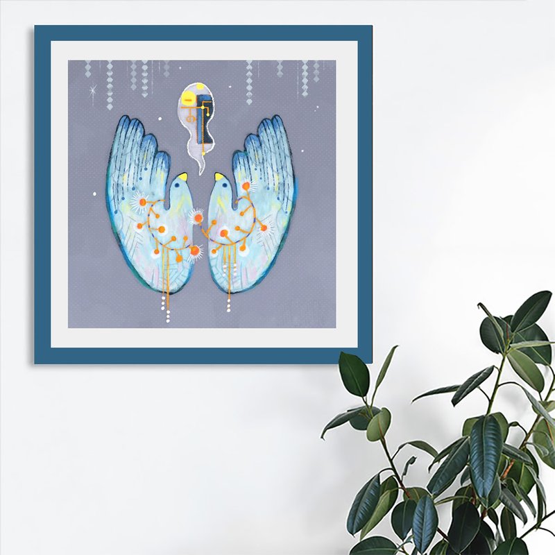 Artist Giclée art print Pray Home Deco illustration - โปสเตอร์ - กระดาษ หลากหลายสี