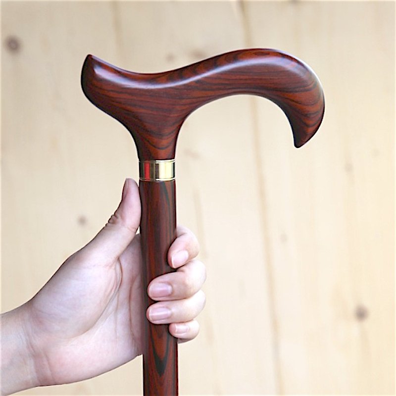 Beautiful self-made wooden cane factory* Cocobolo red sandalwood gentleman cane (for men and women) - อื่นๆ - ไม้ 