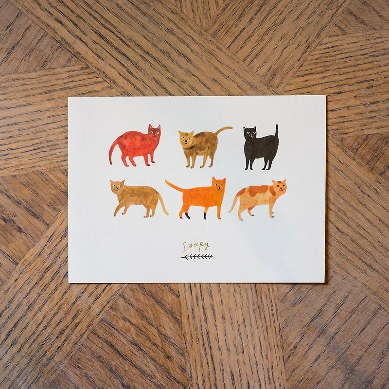 猫ポストカード - カード・はがき - 紙 