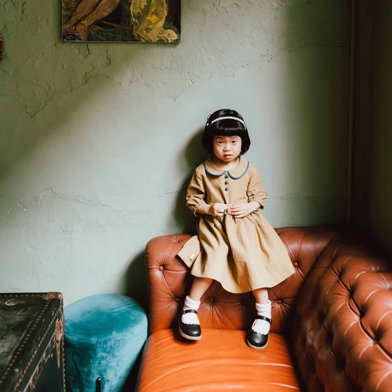 [Children] Tea Gold Years - Tea Gold Little Dress - Skirts - Cotton & Hemp Brown