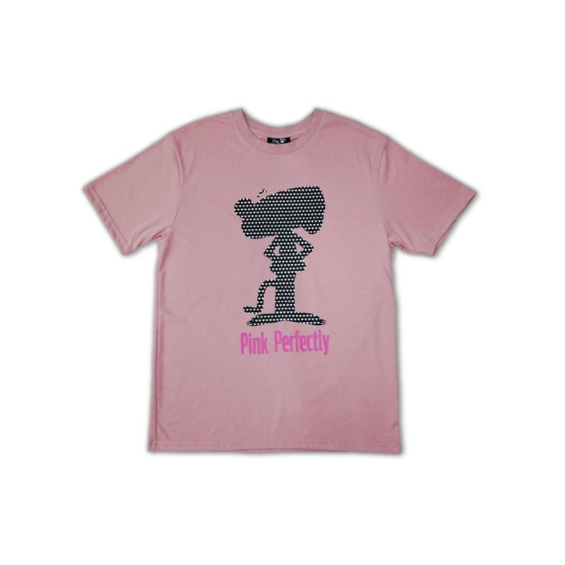 Hate Monday'' X PINK PANTHER TEE(PPHM-T02) - เสื้อฮู้ด - ผ้าฝ้าย/ผ้าลินิน สึชมพู