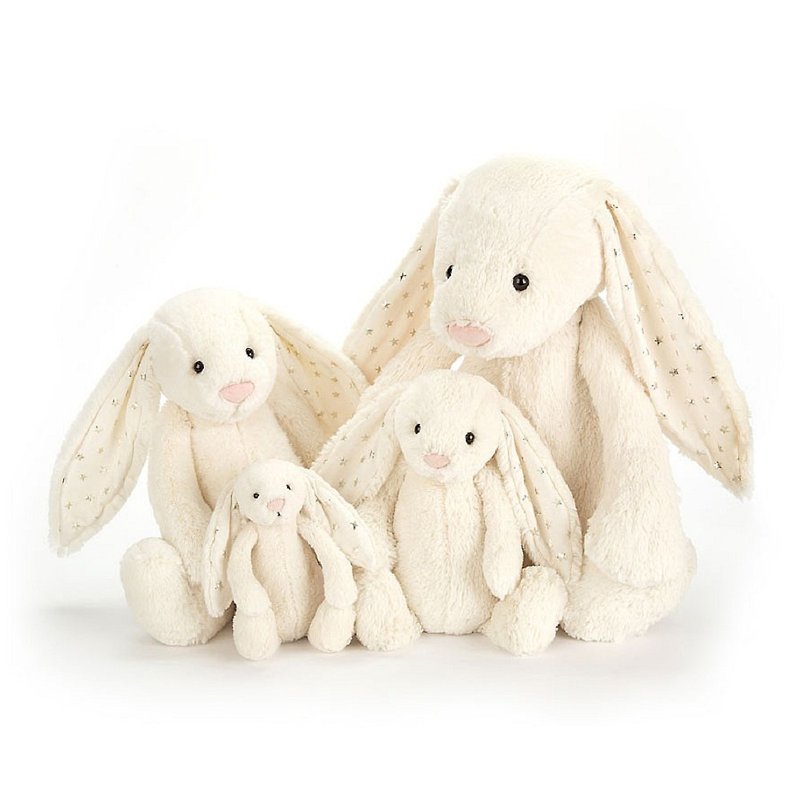Jellycat Bashful Twinkle Bunny 兔 36cm - 玩偶/公仔 - 其他材質 白色