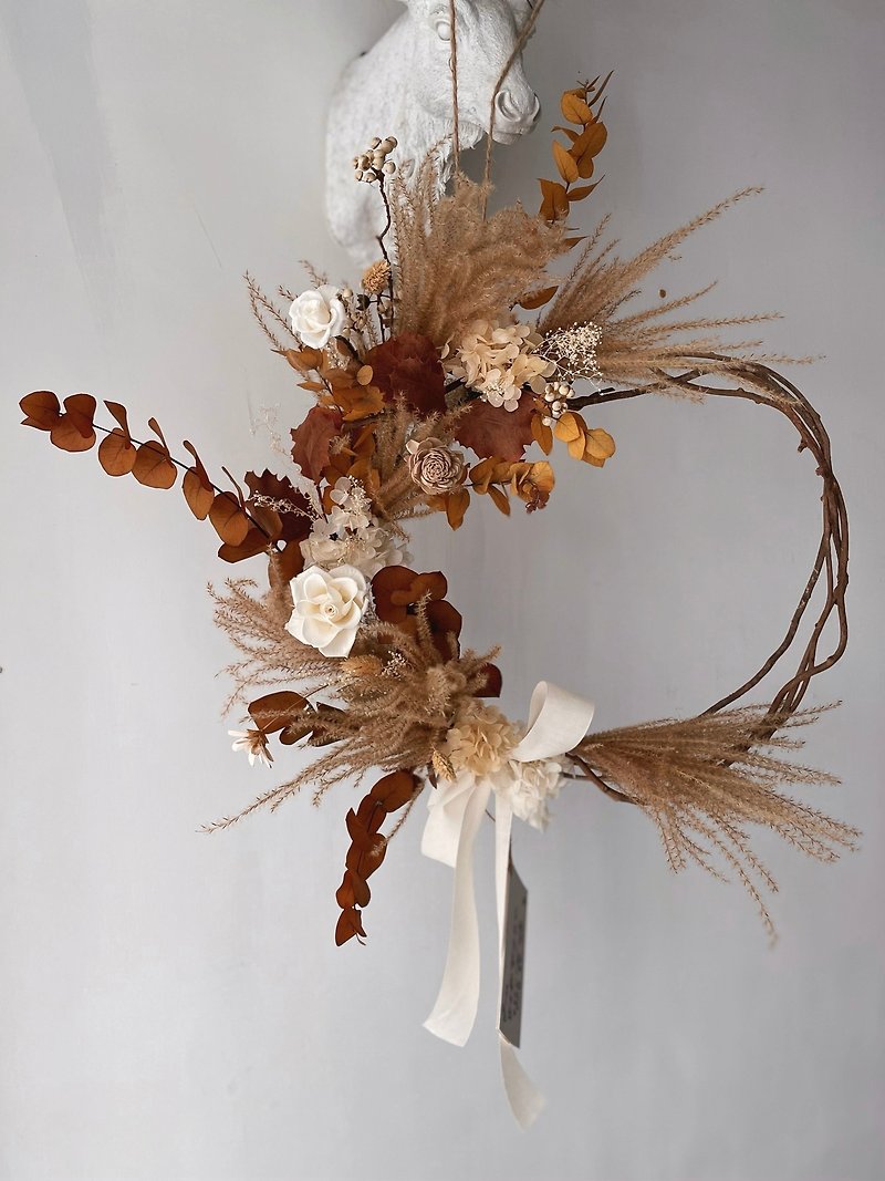Grass Wreath Wreath can be customized - Dried Flowers & Bouquets - Plants & Flowers Brown