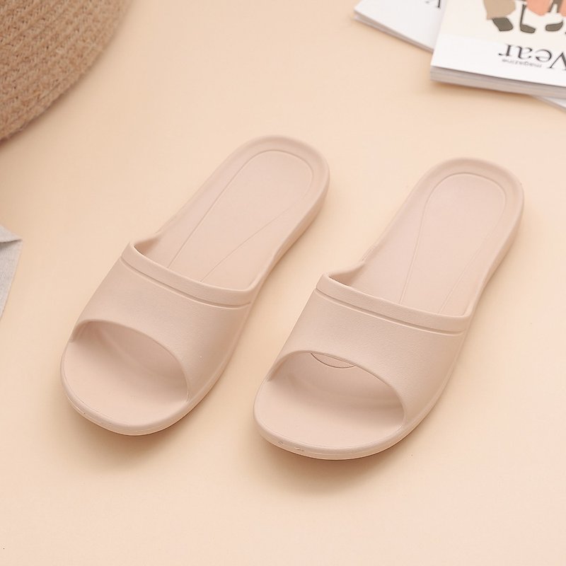 【Veronica】Enhanced Silent Gandan Slippers-Milk Tea - รองเท้าแตะในบ้าน - พลาสติก 