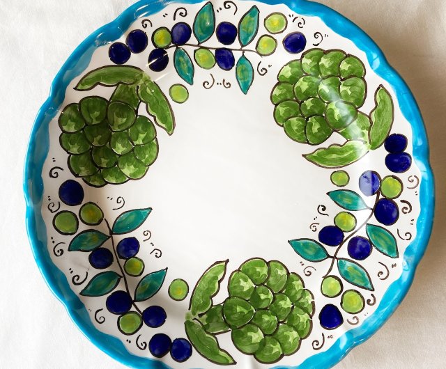 ② イタリアン ビンテージ DESIMONE 26㎝ 皿 プレート 手描き ② イタリアン ビンテージ DESIMONE 26㎝ 皿 プレート 手描き