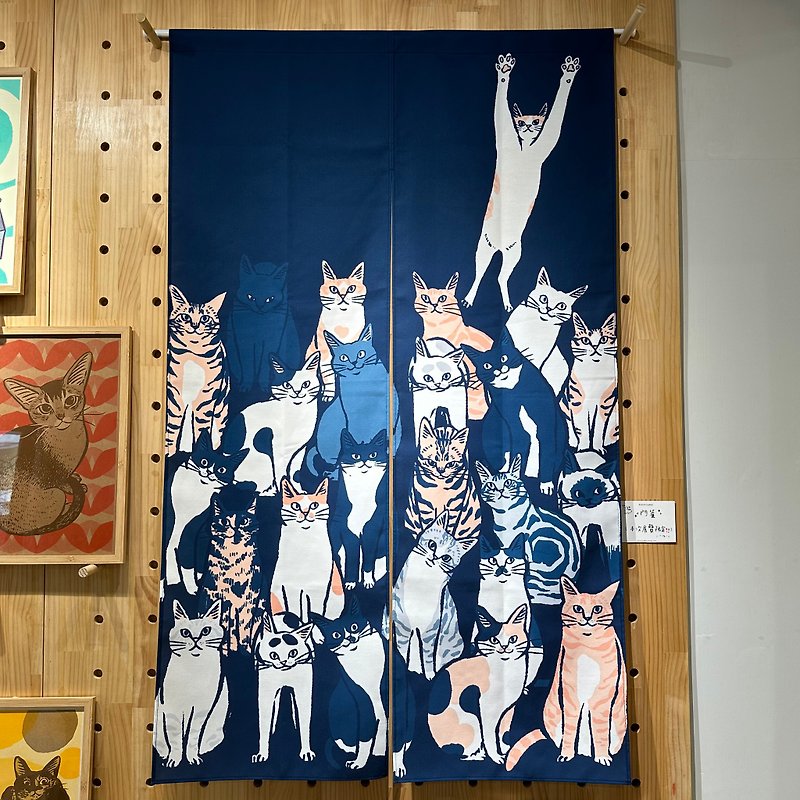 Various cat side-by-side curtains - ม่านและป้ายประตู - เส้นใยสังเคราะห์ หลากหลายสี
