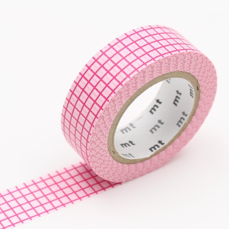 KAMOI mt Masking Tape Deco【Grid - Berry Mousse (MT01D402)】 2017SS - Washi Tape - Paper Pink