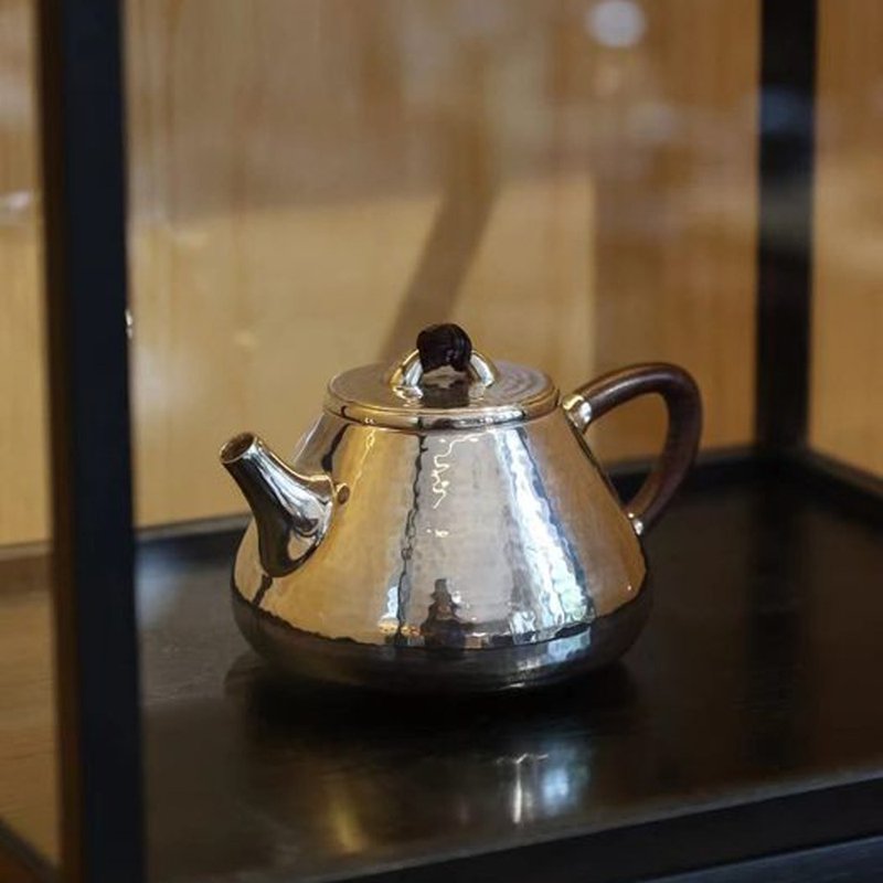 尚幀品 石瓢銀壺 純銀泡茶壺 小銀壺 純銀9999 160cc - 茶壺/茶杯/茶具 - 純銀 