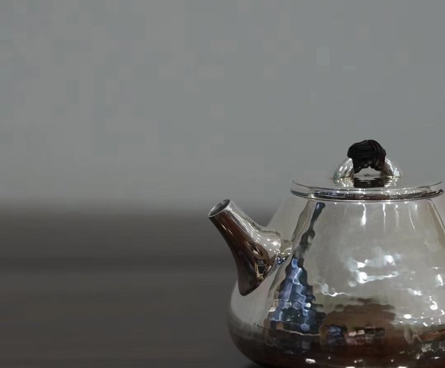 尚幀品石瓢銀壺純銀泡茶壺小銀壺純銀9999 160cc 尚幀品手工銀壺
