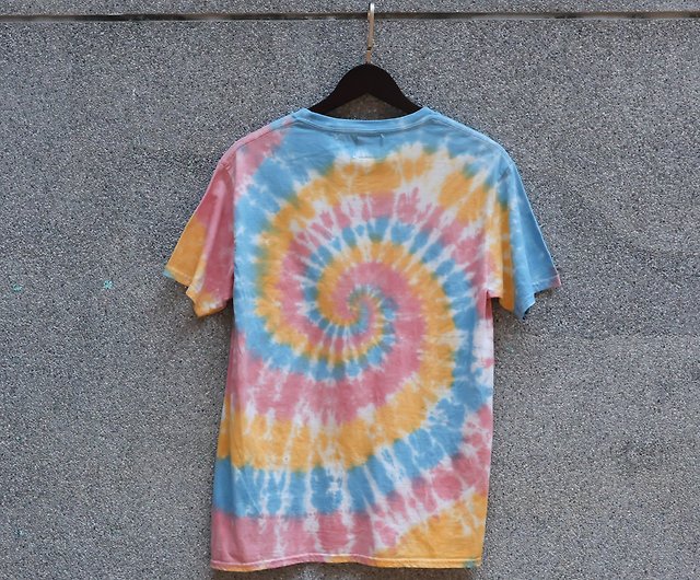 Pink, Orange and Yellow Spiral - Tie Dye Shirt by THE TIE DYE