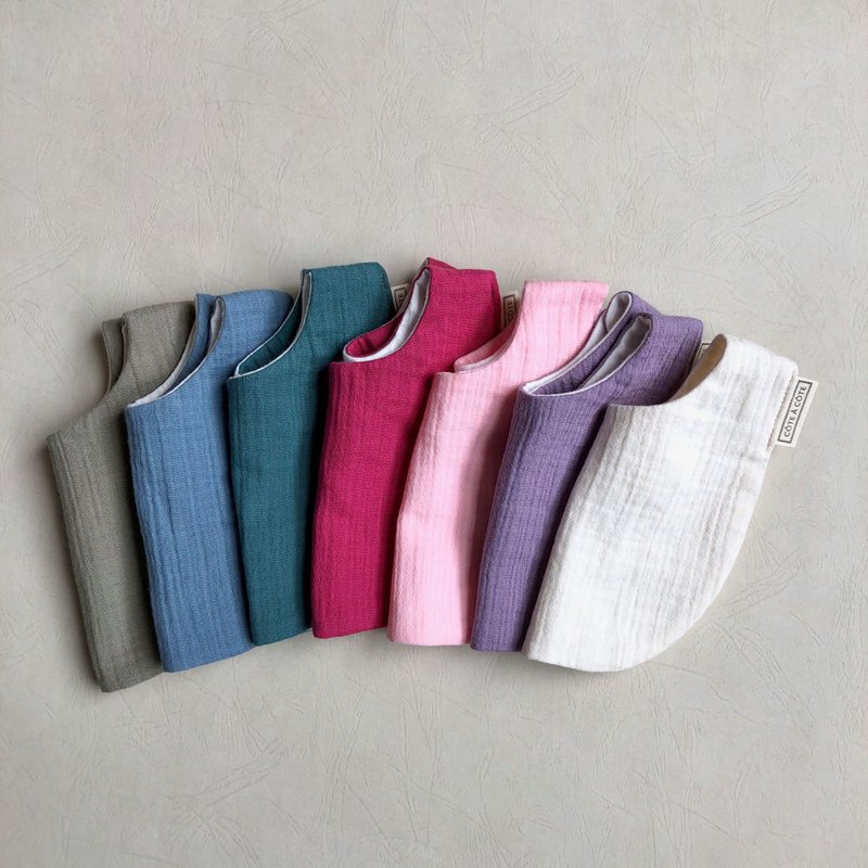 【客製刺繡】經典簡約 大自然素淨柔棉 天然染 口水巾 - 圍兜/口水巾 - 棉．麻 多色