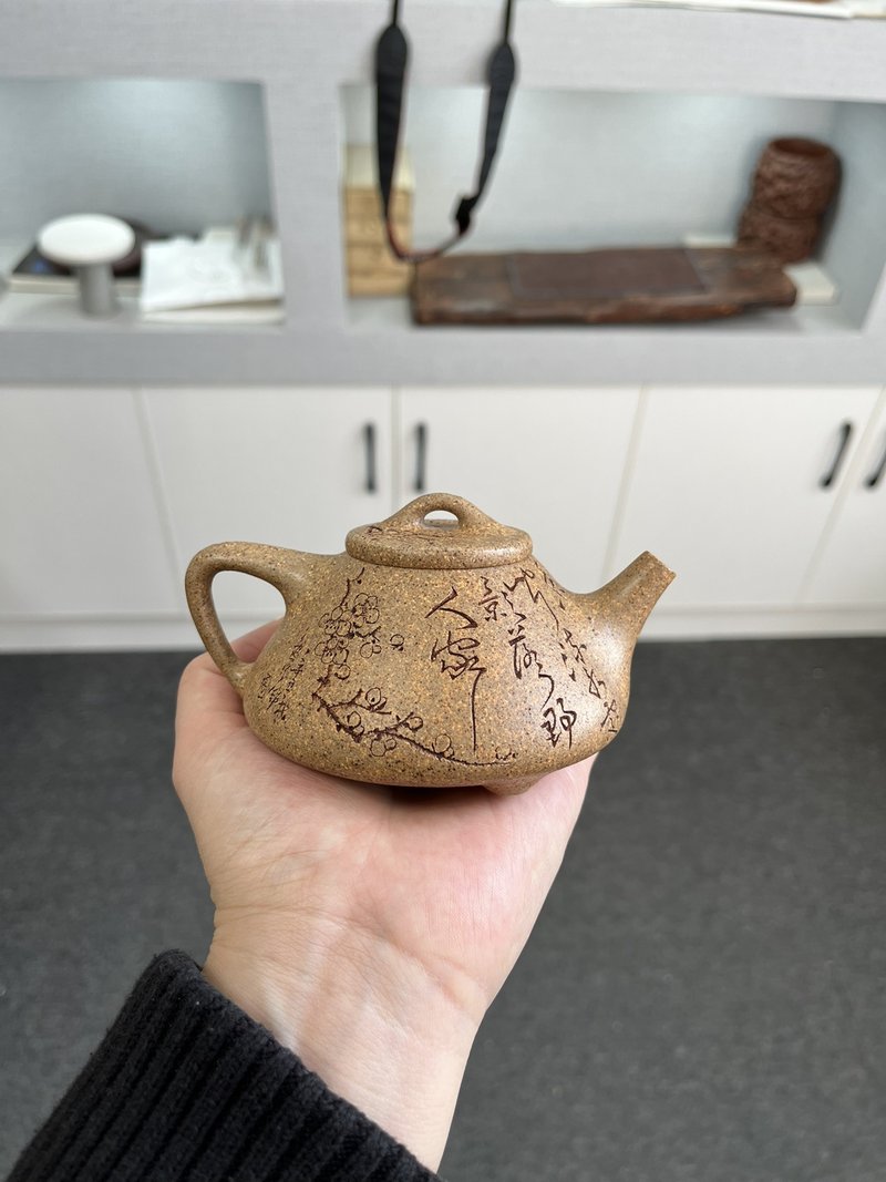 送禮紫砂壺茶壺小子冶 现货实拍 超高温十号表烧制 透气性好 经典 - 茶壺/茶杯/茶具 - 陶 灰色