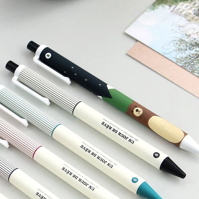 ICONIC Retro Dream Dry 0.5 Neutral Ball Pen Two Into Group - Black Ink A+B, ICO51272S - ปากกา - พลาสติก หลากหลายสี