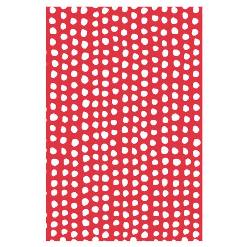 Red white round Christmas roll wrapping paper [Hallmark-roll wrapping paper Christmas series] - วัสดุห่อของขวัญ - กระดาษ สีแดง