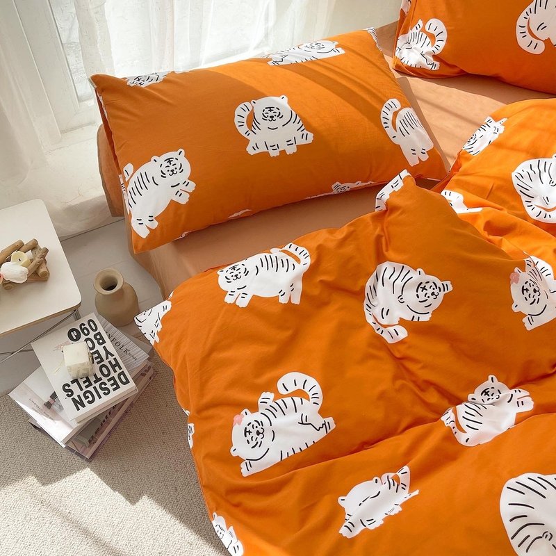 Cotton & Hemp Bedding - 嘤嘤daihua little tiger original design 60 cotton three-four-piece set Xinjiang long-staple cotton bed sheet