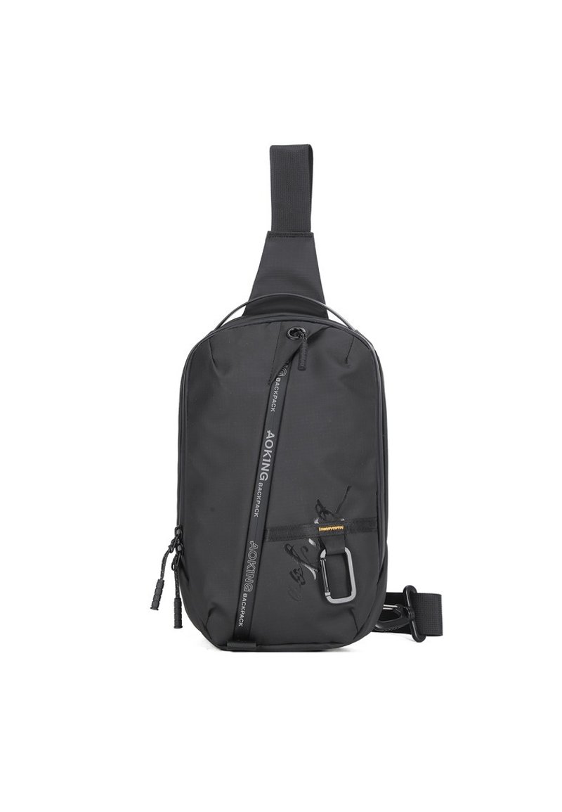 AOKING Chest Bag With Adjustable Strap SY4072 black - กระเป๋าแมสเซนเจอร์ - วัสดุอื่นๆ สีดำ