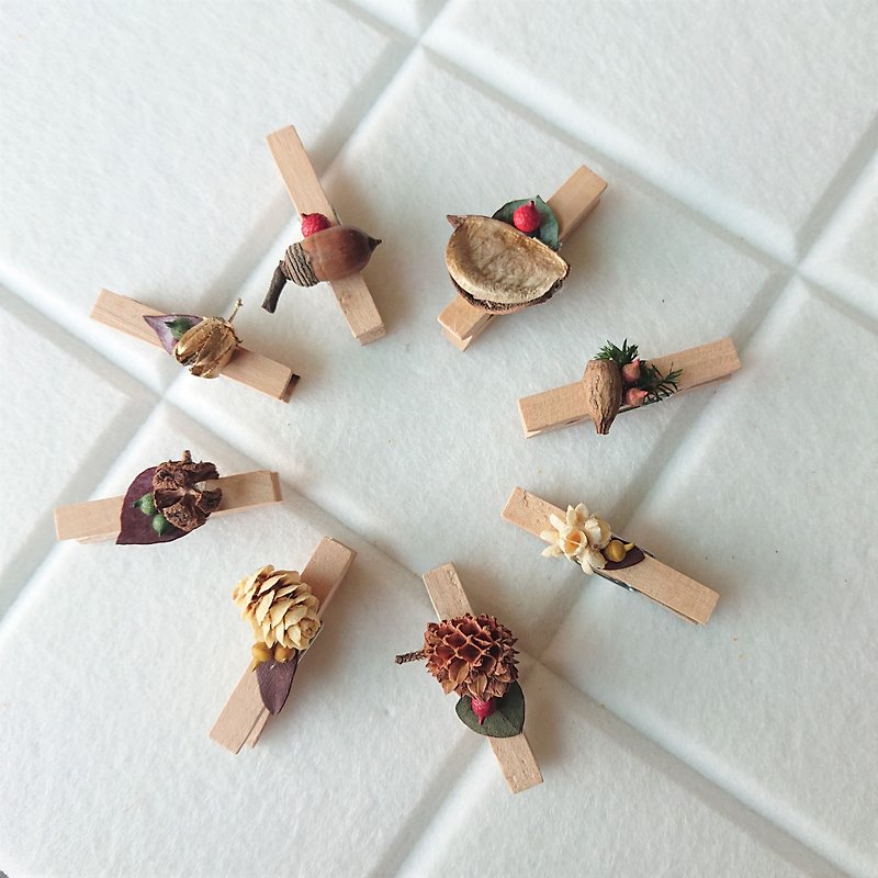 Fruit wooden clip/wedding gift/commemorative gift/various options to choose from - อื่นๆ - พืช/ดอกไม้ หลากหลายสี