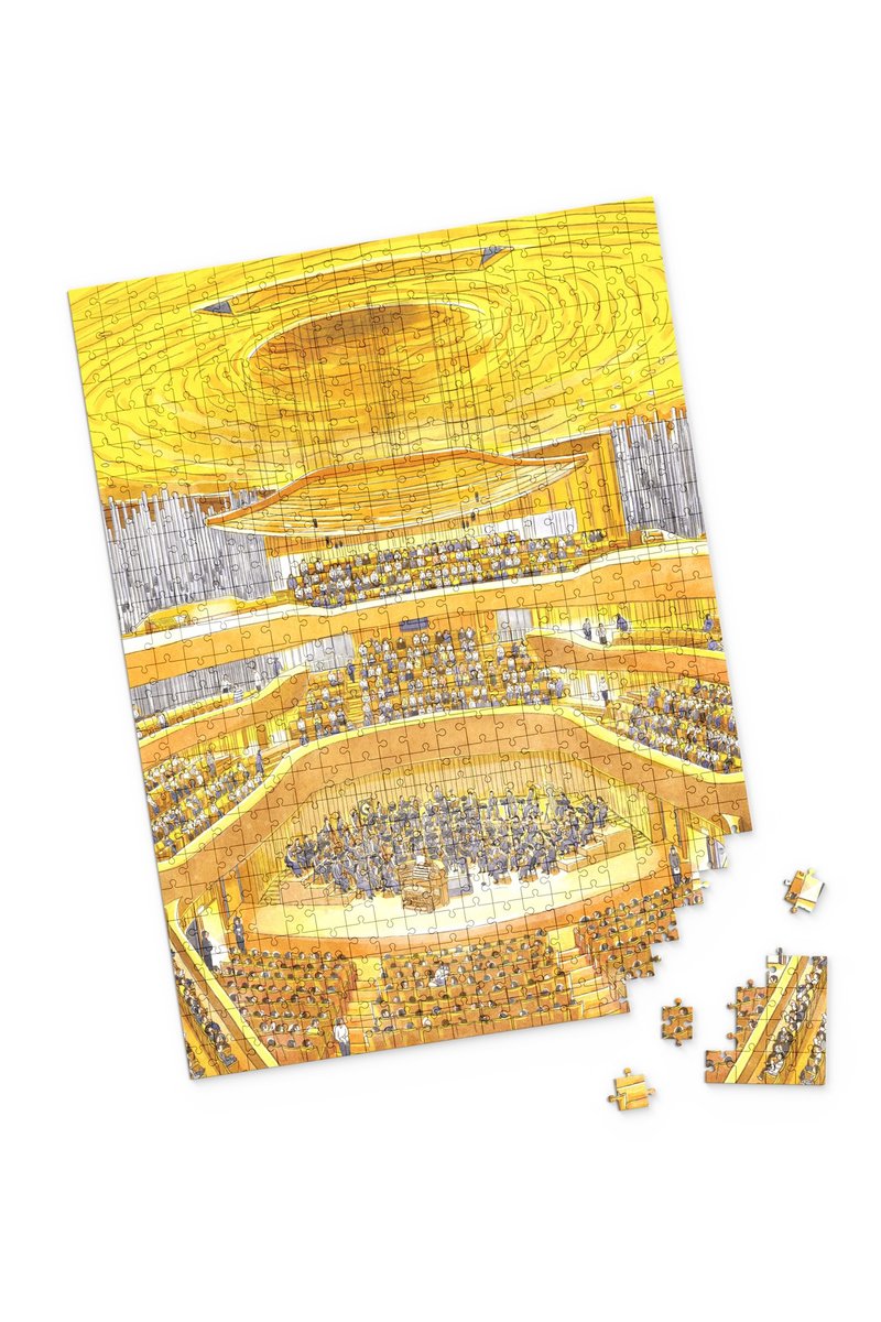 Weiwuying Concert Hall Jigsaw Puzzle - เกมปริศนา - กระดาษ สีเหลือง