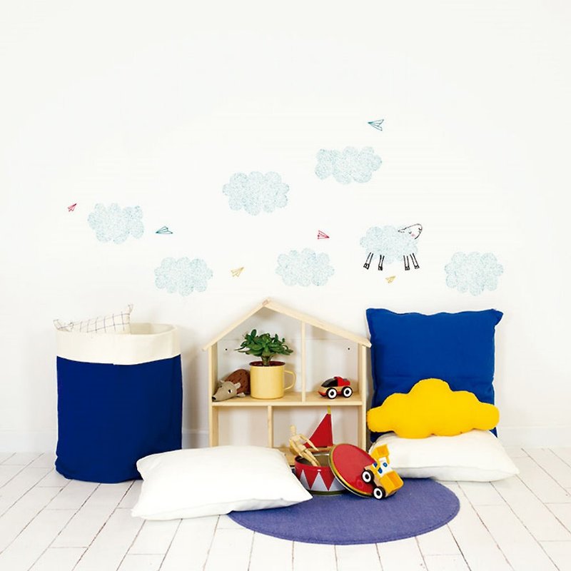 Hand-painted wall stickers soft sheep - Wall Décor - Other Materials Multicolor