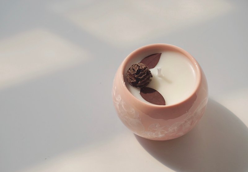 Autumn Cinnamon ~ Ice Flower Ceramic Cup Candle - Fragrances - Wax Orange