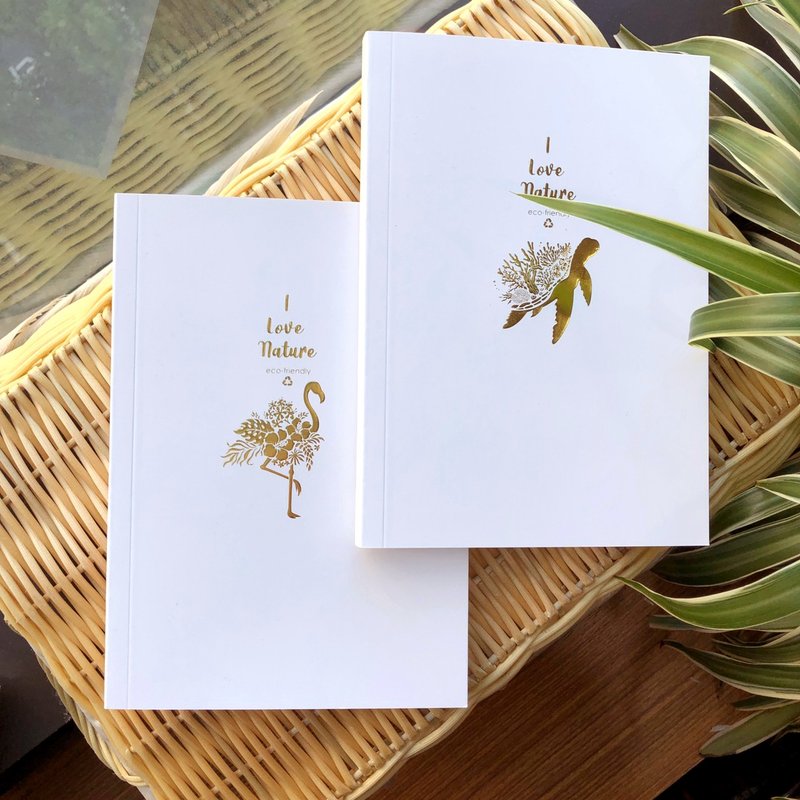 Simple White Embossed Gold Foil Cornell Note Notebook - สมุดบันทึก/สมุดปฏิทิน - กระดาษ ขาว