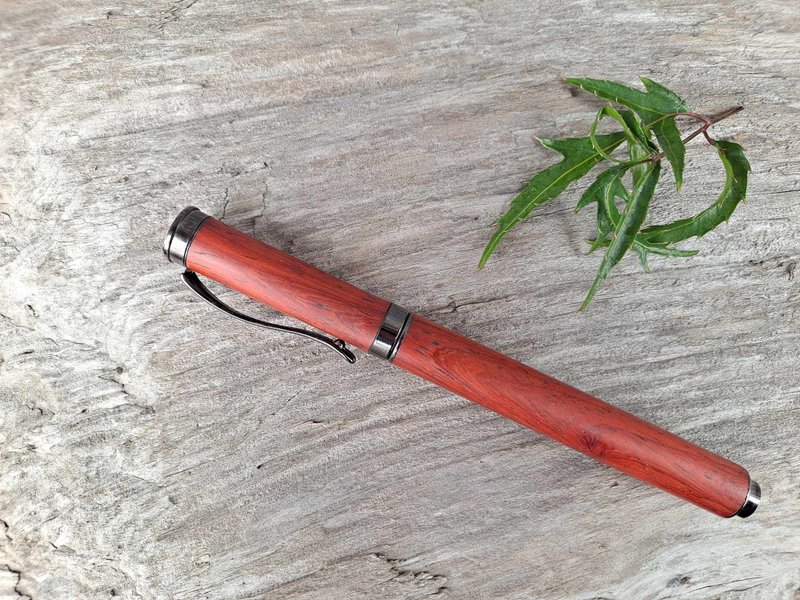 Red rosewood log handmade pen fountain pen - Fountain Pens - Wood 