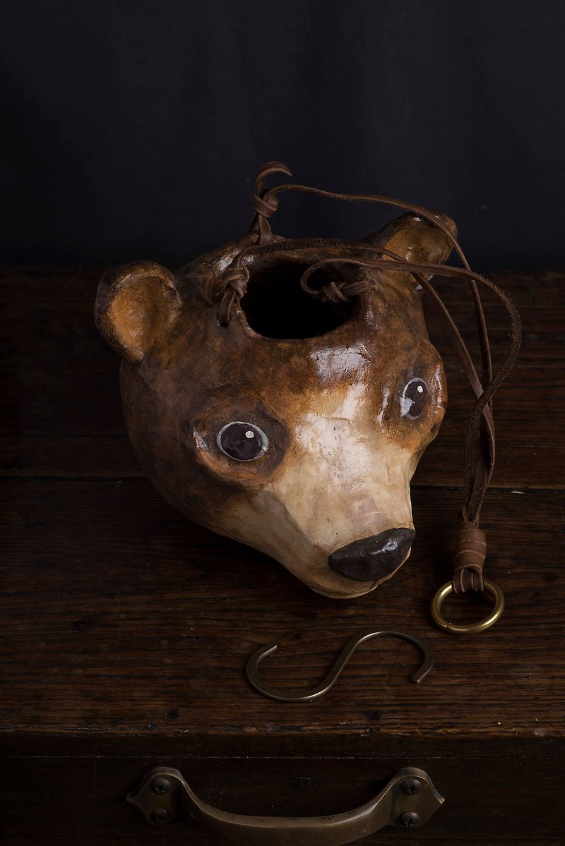 Bear hanging basket - Items for Display - Paper Brown