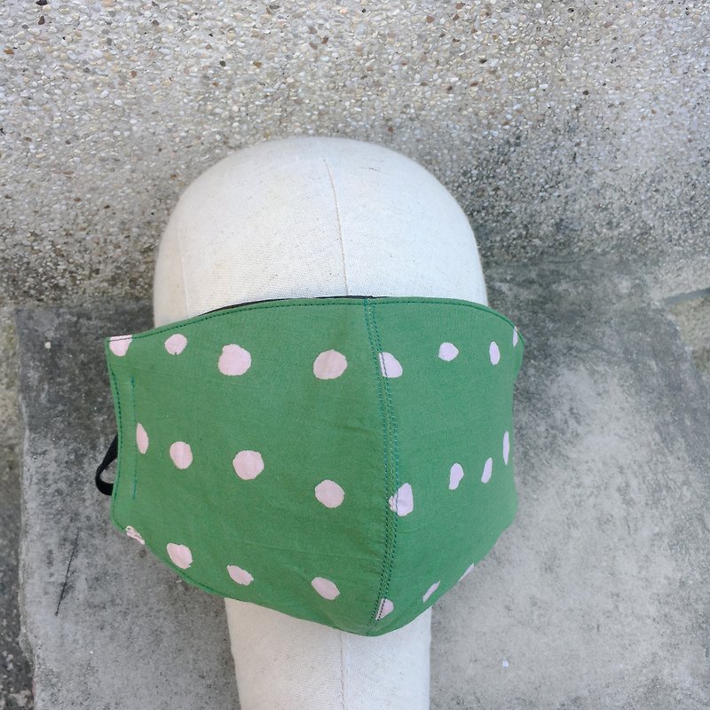 Sienna蠶絲裡立體口罩 - 口罩/口罩收納套 - 棉．麻 綠色