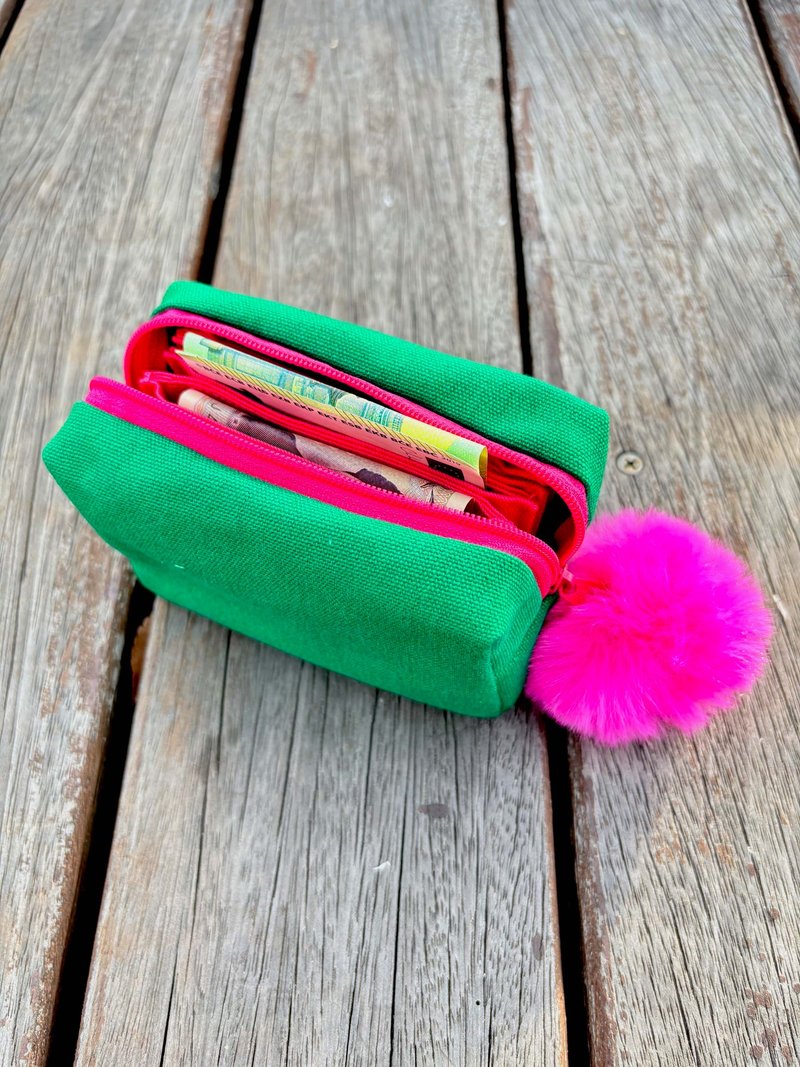 聖誕節交換禮物 歐洲 美國 日本 旅行實用 零錢 信用卡隔層包 - 銀包 - 棉．麻 多色