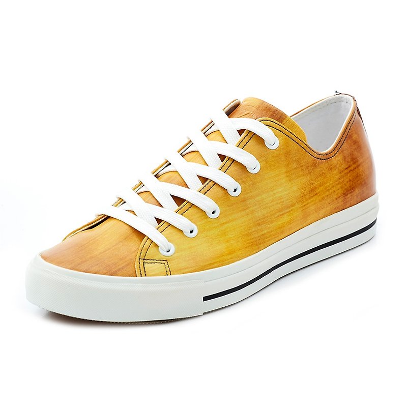 【PATINAS】NAPPA Sneakers – Beech – 27/US9 - รองเท้าลำลองผู้หญิง - หนังแท้ สีกากี