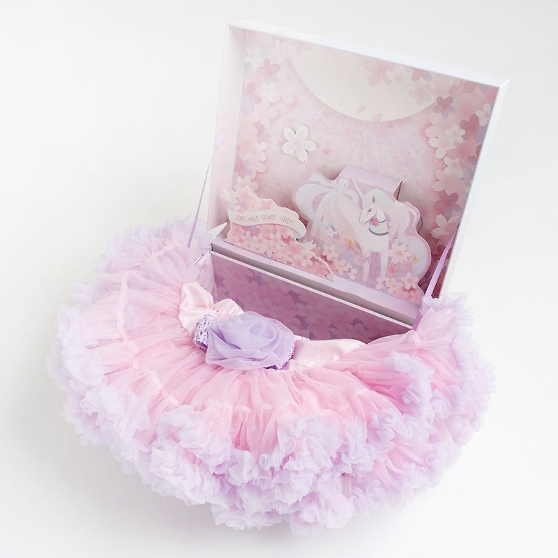 日安朵朵 女嬰童蓬蓬裙禮盒組-夢幻獨角獸禮盒 多色可選 - 童裝裙 - 聚酯纖維 多色