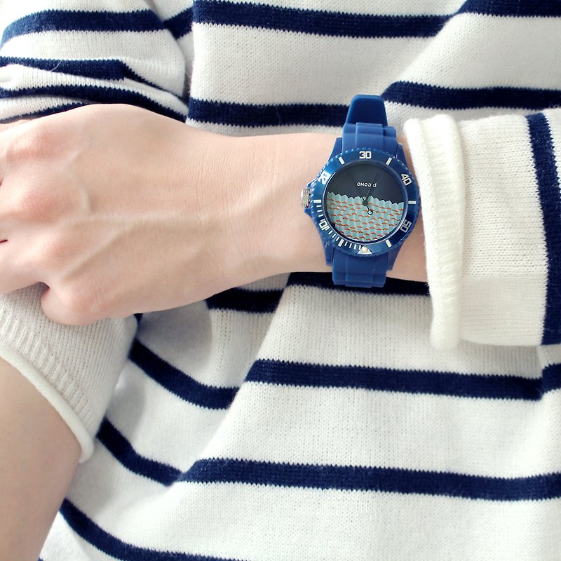 【PICONO】Block Playground Sport Watch - Blue / BA-BP-01 - Women's Watches - Plastic Blue