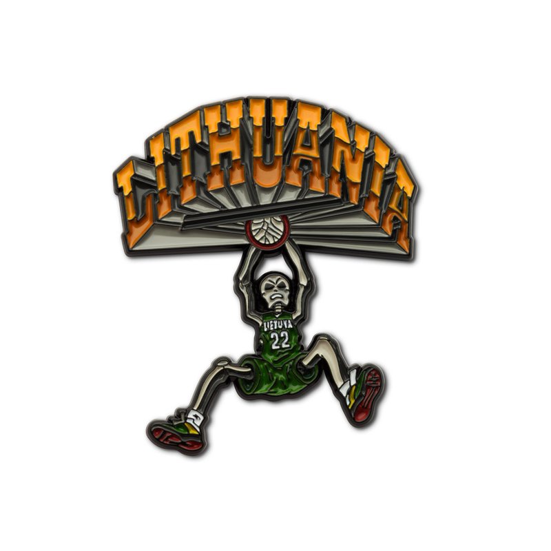 Enamel Pin Lithuanian Basketball - 徽章/別針 - 琺瑯 綠色
