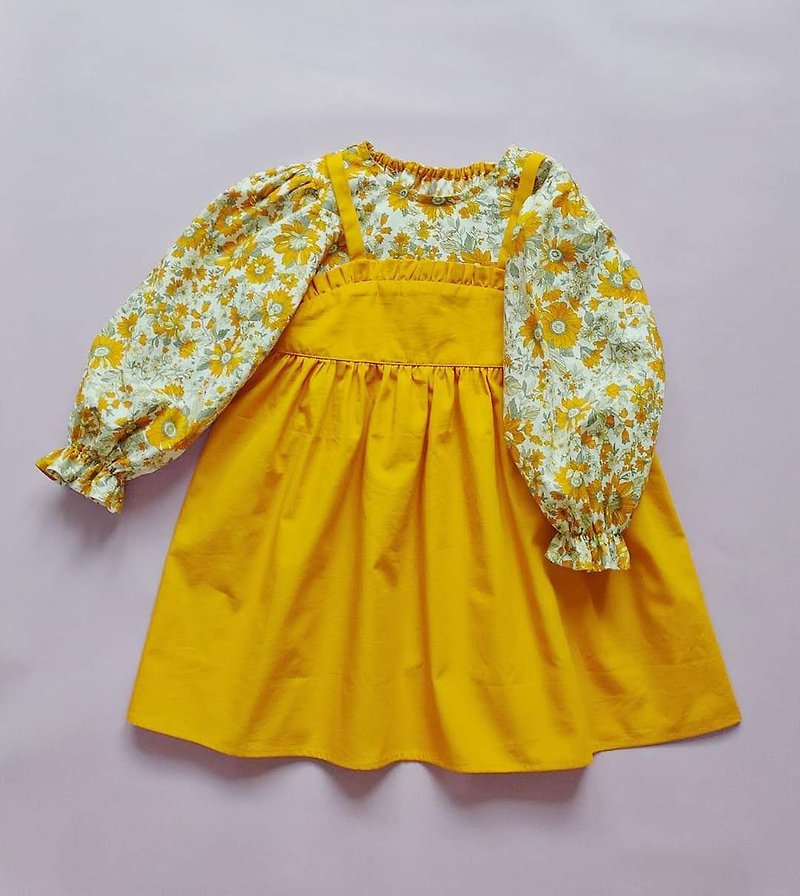 Faux two piece girls' dresses - Skirts - Cotton & Hemp 