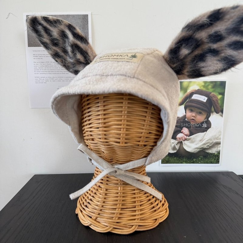 SHÓMKA 小兔羊毛軟帽 WOOL RABBIT BONNET 49cm - 男/女童裝 - 羊毛 多色