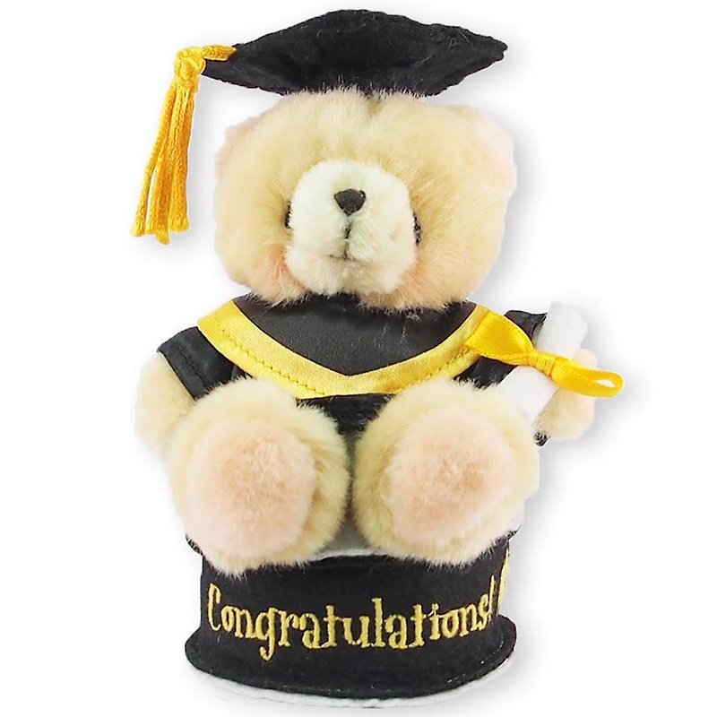 Fluffy / graduation honor fluffy bear [ForeverFriends fluff - graduation series] - Stuffed Dolls & Figurines - Other Materials Black