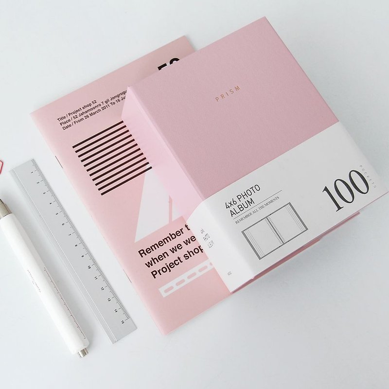 小瑕出清-4X6黑相本(100張)-粉棠,IDG74105-X1 - 相簿/相册 - 塑膠 粉紅色