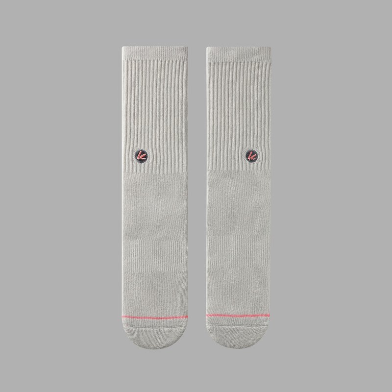 Fog gray pure cotton mid-tube socks∣High quality combed cotton∣Original socks∣Same version for men and women - Socks - Cotton & Hemp 