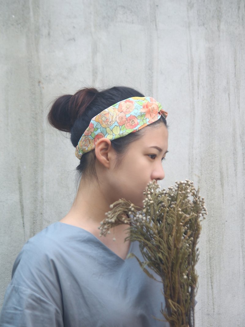 [Gallery Series] Muxia Spring Handmade Cross Elastic Headband - Headbands - Cotton & Hemp Multicolor