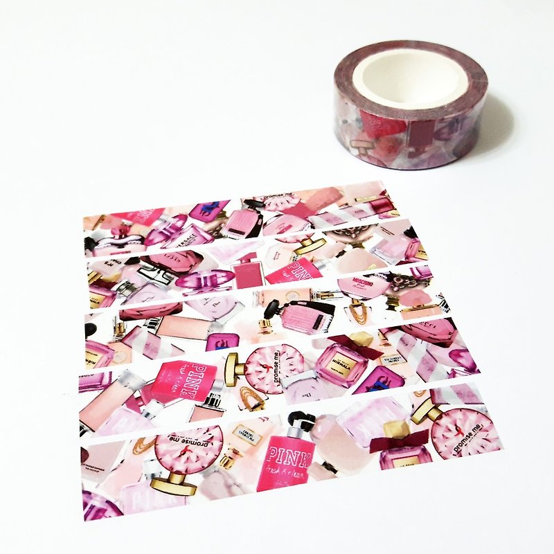 Masking Tape Pink Bottles - Washi Tape - Paper 