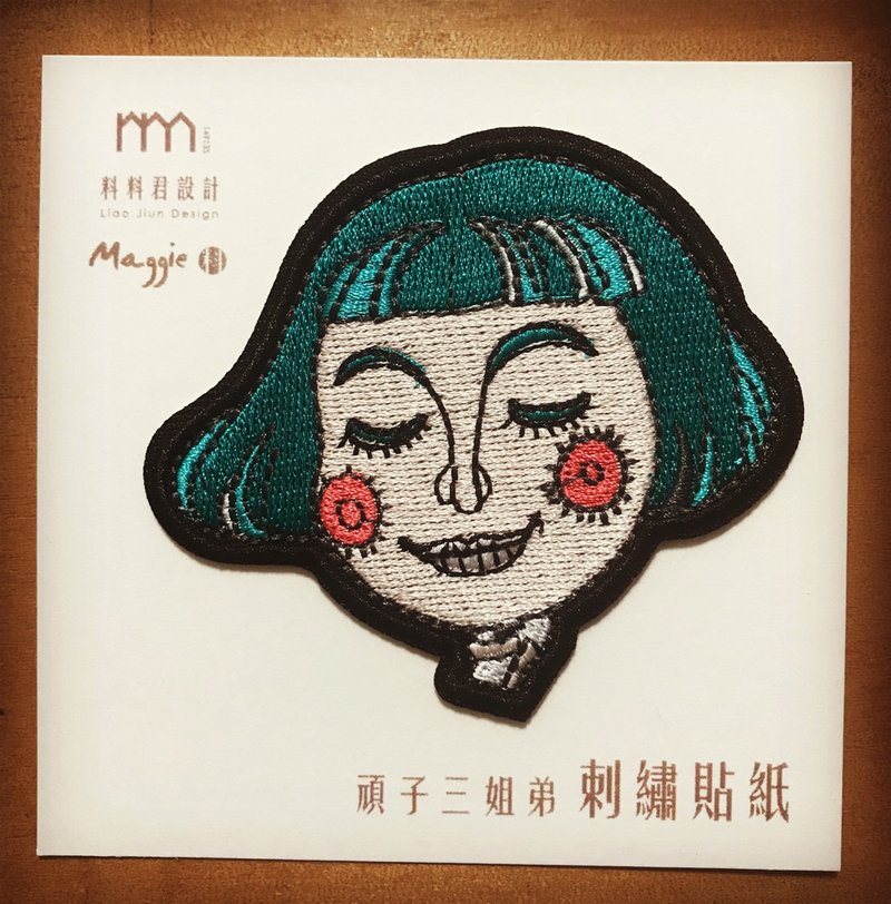 Three Sisters of Naughty-Embroidery Stickers - สติกเกอร์ - งานปัก หลากหลายสี