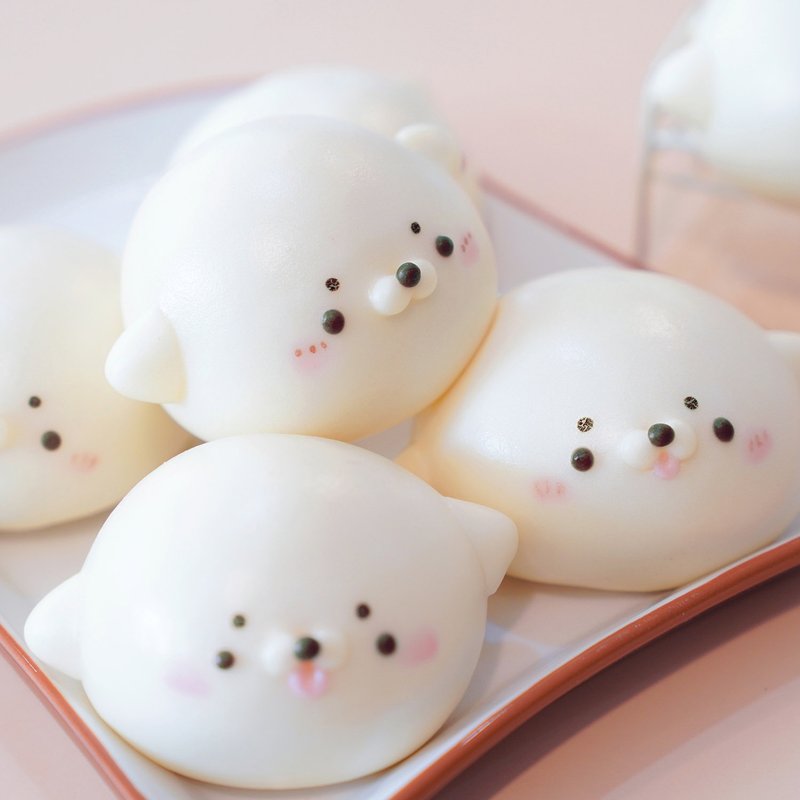 美姬饅頭 小海豹鮮乳芋泥包 一盒6入 - 蛋糕/甜點 - 其他材質 白色
